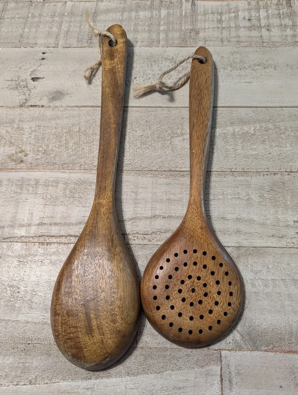 Set Of Long Handled Wooden Spoons